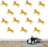 32pcs/Set Metallic Horse Wall Stickers Vinyl Decals for Kids Room, Removable Mural SA525 (Gold)