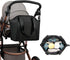 Stylish Black PU Diaper Bag Tote with Wet Bag & Stroller Hooks