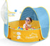 Peradix Paddling Pool for Kids & Pets, 3 in 1 Pop Up Wading Pool Tent with Basketball Hoop