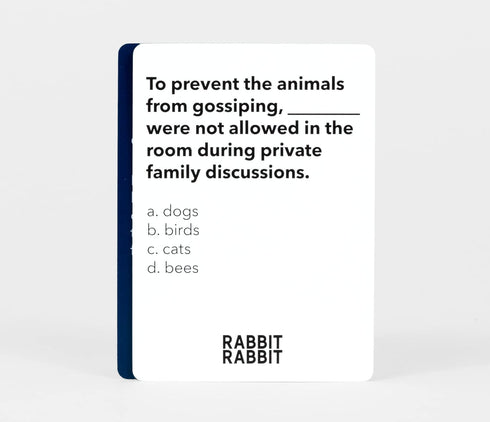 Rabbit Rabbit - A Game of Superstitions, Card Game