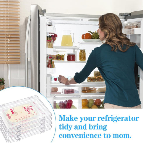 GRETJOB 18 7.48 5.11 0.67 Pcs Clear Flat Breast Milk Freezer Storage Organizer, Space Saving Breastmilk Freezer Tray