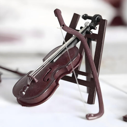 Miniature Violin, Tiny Violin Mini Musical Instrument, Miniature Model Dollhouse, Furniture Crafts Ornament