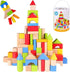 Pidoko Kids Building Blocks for Toddlers 1-3, 100 Pcs Wooden Blocks -