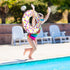 ArtCreativity Set of 2 Colorful 28 Inch Donut Tube Inflates, Durable Water Pool Toys for Kids, Birthday Party Supplies