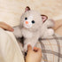9.8" PEACH CAT Cat Stuffed Animal Realistic Kitten Plushies Soft Plush Toys Gifts for Kids Grey and White