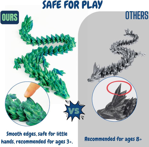 ELORION 4-Pack 3D Printed Dragon Eggs - Surprise Toys for Kids