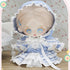 niannyyhouse Dresses Ponchos Gown Outfit 20cm 8in Plush Doll Clothes Dress Up (Blue)