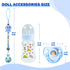 Set 3 SCOM Reborn Baby Doll Accessories - Rainbow Transparent Magnetic Pacifiers & Removable Reusable Baby Doll Bottles