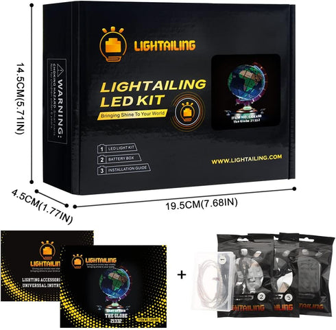 LIGHTAILING Led Light for Ideas The Globe Building Blocks Model - NOT Included.