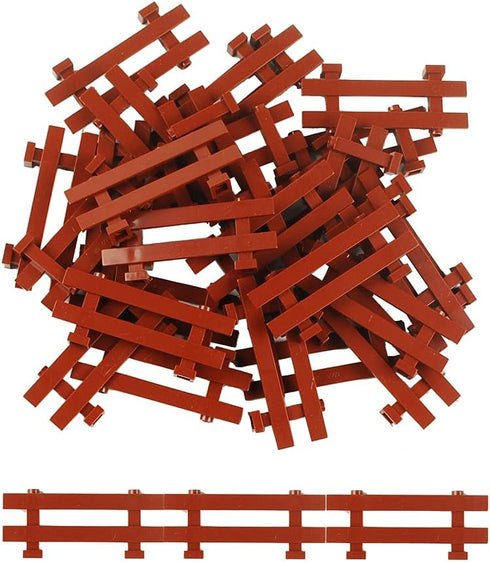 50pcs Fence Building Blocks Pieces City Accessorices House Sencery Accessories House Fence Set Building Bricks Kit DIY Building Set Compatible All Major Brands (#3)