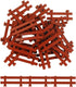50pcs Fence Building Blocks Pieces City Accessorices House Sencery Accessories House Fence Set Building Bricks Kit DIY Building Set Compatible All Major Brands (#3)