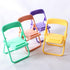 5Pcs Mini Folding Back Small Chair Model for Dollhouse, Plastic Scene Props for Micro Landscape Furniture