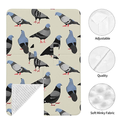Hcpwzrf Pigeons Baby Car Seat Cover & Nursing Cover - Breathable Stretch Multi-Use Cover for Breastfeeding, Stroller