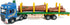 2 1 Playset Timber Transport Truck Log Trailer with Loading Wood Grab Logging Flatbed Truck Toy Carrier Semi Tow Trucks