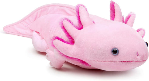 ZHONGXIN MADE Axolotl Plush Toy - 21 Inch Pink Simulation Soft Creepy Stuffed Animals, Cute Lizard Gift for Kids