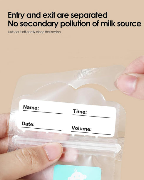 200 6 dearlomum BPA-Free Breastmilk Storage Bags - Pcs, Ounce, Self-Standing with Pour Spout, Space-Saving Flat