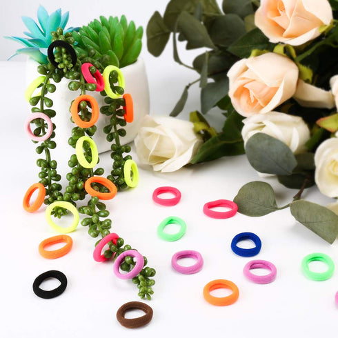 Baby Hair Ties, Cotton Toddler Hair Ties for Girls, Seamless Hair Bands, Elastic Ponytail Holders, Diameter 0.97 Inch