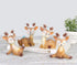 Deer Figurines Toys Decor - 4.1" Cute Fawn Doe Christmas Home Decor Resin Ornament for Birthday Wedding