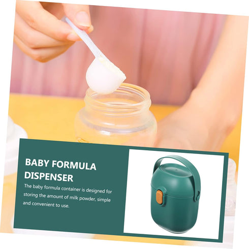 Portable Formula Dispenser with Handle Capacity Milk Powder Storage Container for Travel Durable TPE Material Leak