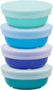 Re-Play 12 Oz. Toddler Bowls for Snack and Everyday Dining - Set of 4 Bowls with Lids - Dishwasher and Microwave Safe -