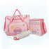 Hohopeti Set Mummy Multi-function Large Capacity Diaper Bag Stylish Tote Changing Pad Bottle Holder and Bag for Travel