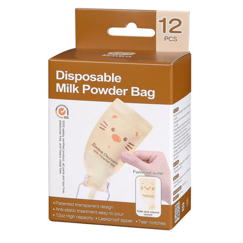 Simba Disposable Formula/Milk Powder Bag (12 oz, 2 packs, total 24 bags)