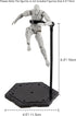 Yocoolfun 3 Pack 1/144 Black Action Figure Stand,Action Figure Display Holder Stand Base,Compatible with HG RG SD SHF