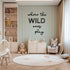40 Playroom Wall Decor, XXL Where The Wild Ones Play Nursery Sign Wooden Wall Art Decoration for Kids Toddler Room