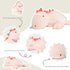 OSOCU 1.4 Lb 16" Microwavable Heating Pad Pink Stegosaurus Plush - Weighted Stuffed Animal Toy with Tourmaline Beads