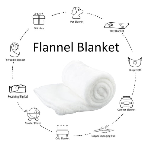 Baby Hunting Woodland Animals Blanket for Girls & Boys, Wild Animals Swaddle Blankets, Soft Warm Receiving 30x40inch