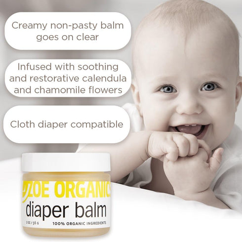 (2 Diaper Balm, Protects Babys Sensitive Skin from Moisture and Bacteria, Soothes and Treats Diaper Rash, Helps Prevent