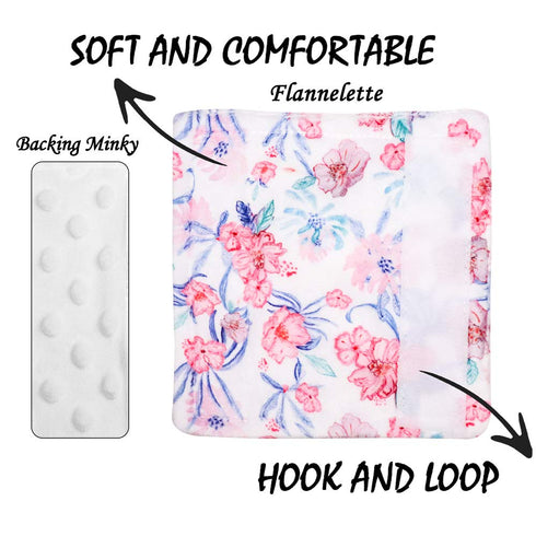 Baby Car Seat Belt Covers - Floral Stroller Seat Strap Covers for Girls Boys, Mink Seat Belt Protectors for Kids