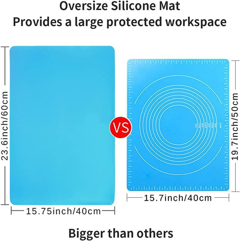 Countertop (23.62x15.75 inches) Extra Large Silicone Craft Mat for Kids, Large Silicone Sheet for Crafts, Kitchen