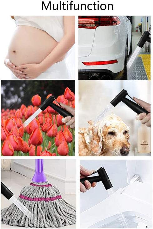 FINLIX Set Handheld Bidet Sprayer for Toilet Cloth Diaper Sprayer Brass Rose Gold Portable Cloth Diaper Wash Shower