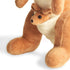 BOHS Kangaroo Stuffed Animal Toy - 11.8 Inches with Joey in Pouch and Australia Scarf, Soft Cuddly Plush Toy