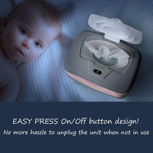 Warm Baby Wipe Dispenser - Convenient Case with Easy Press Function