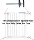 4 Pack Baby Gate Screws Replacement, 8MM Threaded Spindle Rod Hardware Parts Kit for Safety Gates