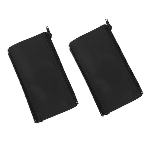Universal Stroller Handle Sleeve Cover with Zipper Cleanable for Stroller Cart Replacement Grip Bar Handlebar 7.5 x 4.3 inch(Black)