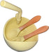 Toddler Suction Bowl Set with Spoon and Spork Food Grade Silicone GIFT for Early Eating Stages of Life (YELLOW) by Generic