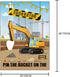 T-Antrix 21'' 28'' Sets Pin The Bucket on The Excavator Party Games -Construction Themed Birthday Games for Kids Boys