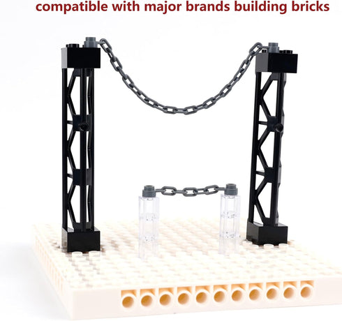 20pcs 21 20pcs 5-Link Sets Chain Link Rope Accessories Pieces - Link and Chain Bricks Bulk Parts Building Block Dark