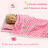 Linkyloop Set Playset 18" 3 4 5 Baby Doll Accessories Dollhouse Bedding - Doll Blanket, Pillow & Mattress