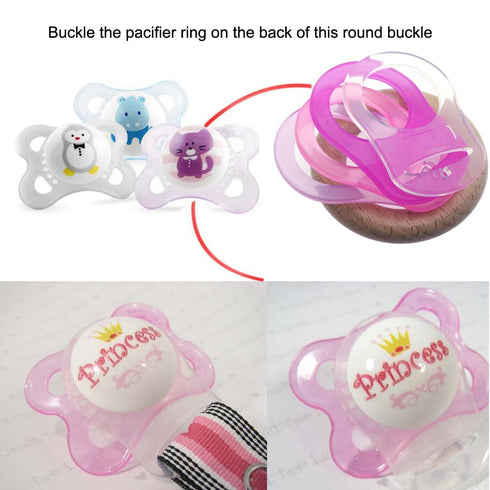 4Pcs Dummy Pacifier Adapter Rings Silicone Rings for Pacifier Clip Button Soother Pacifiers Holder Newborn Gift Safe