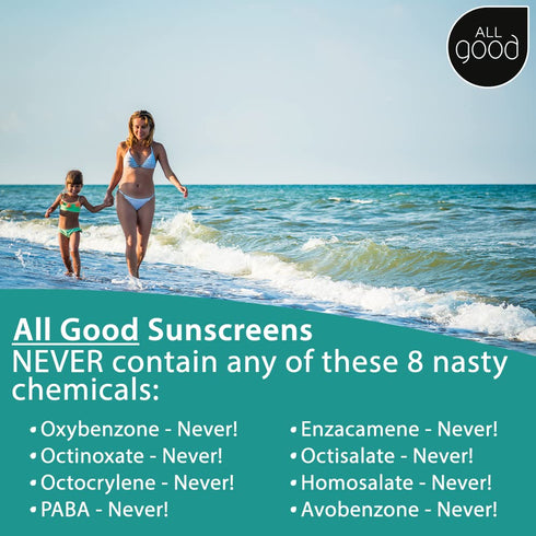 50, (2.75 oz)(2-Pack) All Good Baby & Kids Mineral Sunscreen Butter Stick for Face, Nose, Ears - UVA/UVB Broad Spectrum