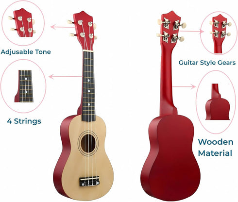 21 Inch 3-9 Wooden Kids Toddler Child Children Acoustic Guitar Musical Instruments Ideal for Year Old Boys Girls Gifts
