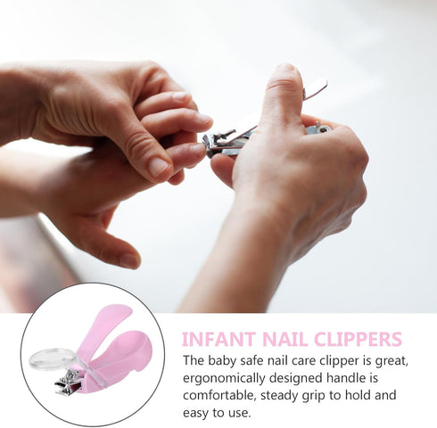 Trimming Beaupretty Nail Care Clipper with Magnifier for Infants, Fingernail and Toenail Clipper in Pink and Blue, Safe