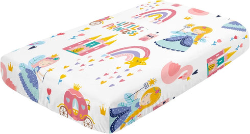 Datura home 3pcs Set, Crib Bedding Crib Sheet & Crib Skirt, Watercolor Butterfly Printed Nursery Bedding for Baby Boys