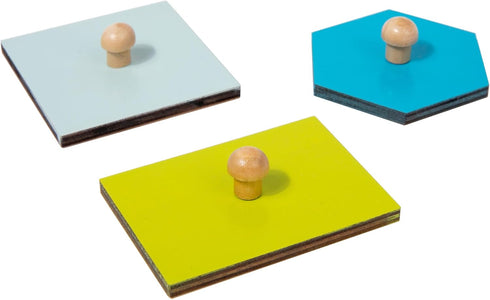 Montessori Toy for Babies 12-18 Months, Wooden Shape Puzzles for Toddlers 1-3, Baby Puzzle with Knob, Color & Shape