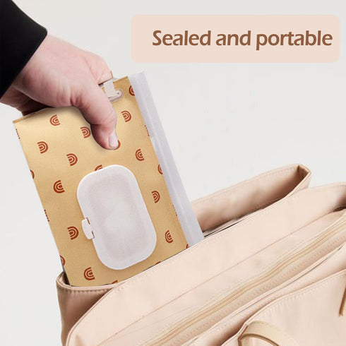 lethooly 3-Pack Baby Wipe Holder,Wipe Dispenser, Portable Refillable Wipe Container,Reusable Travel Baby Wipes Case
