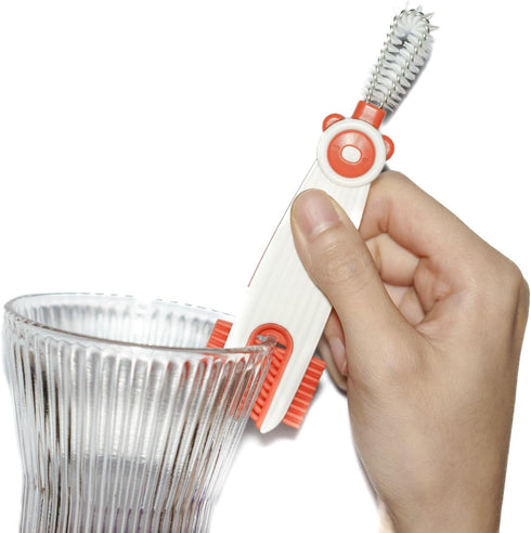 3 1 Set 3 Pack 3 in Cup Lid Gap Cleaning Brush with Straw Cleaner Brush, Multifunctional Cup Cover Cleaning Brush